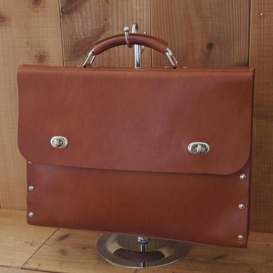 極上★(英)ビルアンバーグ/Bill Amberg【貴重★ブリーフケース/ポリッシュレザー】茶/メンズ/ビジネス/バッグ/革/鞄★N5873