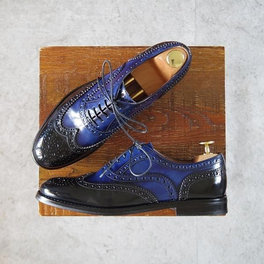 ★チャーチ(レディース) SIZE 36【モデル定価¥176,000-★バーウッド/BURWOOD WG/コンビ仕様】フルブローグ/黒〜紺/Church'★k200