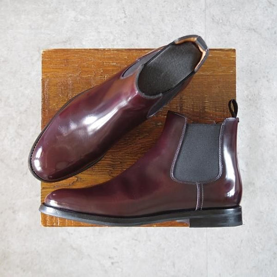 極上★チャーチ(レディース) SIZE 36【定価¥176,000-★MONMOUTH/サイドゴアブーツ】ポリッシュドバインダーカーフ/赤茶/Church's★k201
