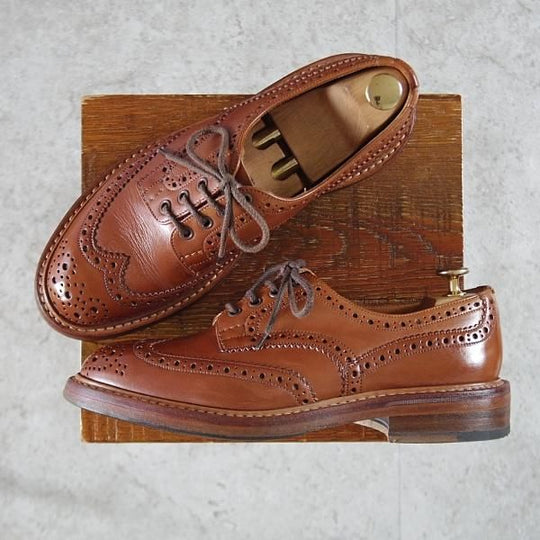 極上★トリッカーズ SIZE 7【定価¥121,000-★BOURTON/バートン】m5633/カントリーシューズ/茶/短靴/Tricker's★k327