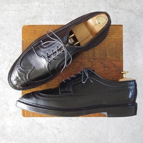 極美品★(米)アレンエドモンズ 8E【貴重★ブルックスブラザーズ別注/BROOKS BROTHERS】ロングウイング/黒/メンズ/ALLEN EDMONDS★l170