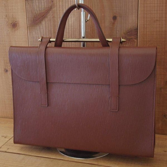 極上★ポーター/PORTER【貴重★ミュージックバッグ/型押しレザー】茶/革/メンズ/ビジネス/鞄★N5904