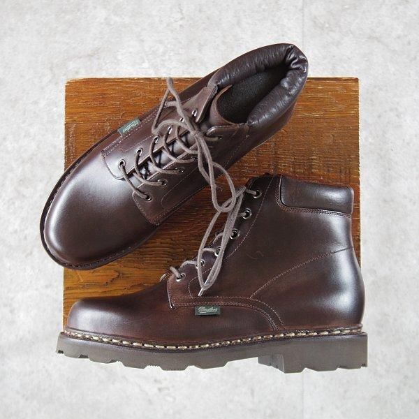 未使用★パラブーツ SIZE 5【定価¥96,800-★リゾルト林氏愛用素材/オイルドヌバック/BERGERAC】グリンゴ/濃茶/メンズ/Paraboot★l601