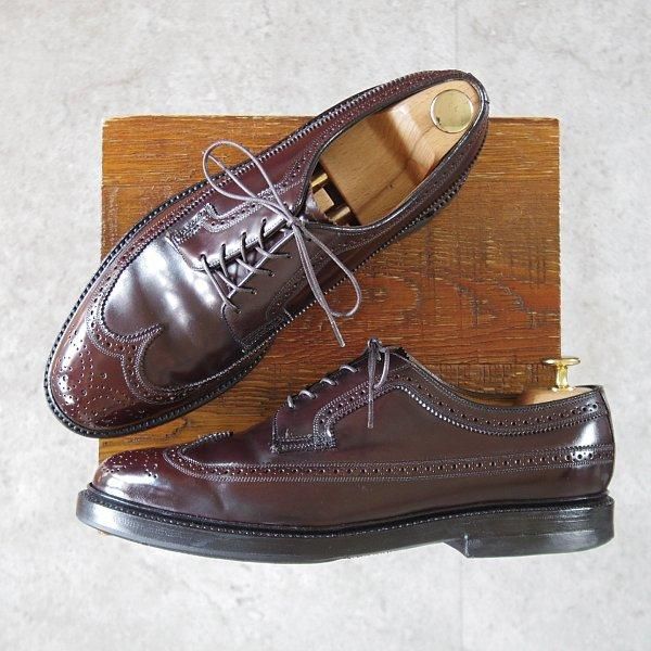 ★(米)フローシャイム 8E【コードバン仕様★インペリアル/Kenmoor/ケンムール】ロングウイング/赤茶/メンズ/Florsheim★l607