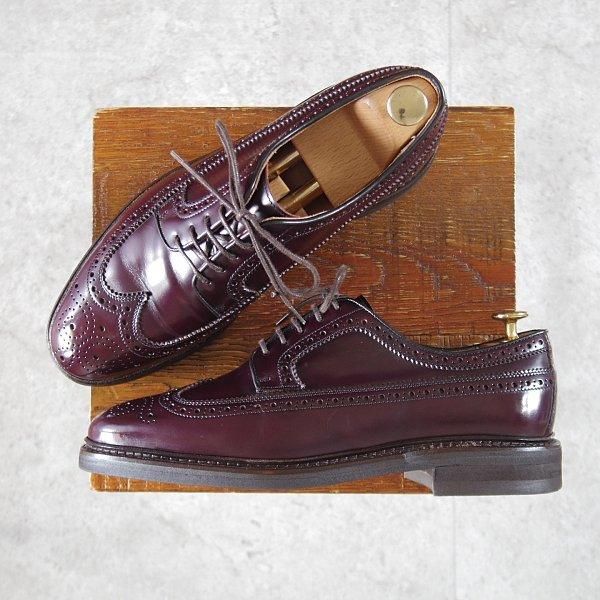 美品★(スペイン製)Berwick/バーウィック SIZE 6【合計定価¥40,700-★純正シューツリー付き/ロングウイング】ROISレザー/赤茶★l624