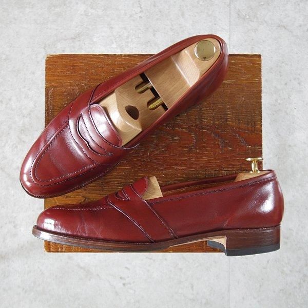 極上★トリッカーズ 8E【貴重★AVON HOUSE別注(70's〜80's)/エーボンハウス】フルストラップ/コインローファー/赤茶/Tricker's★l659