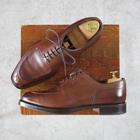 美品★エドワードグリーン 5.5E【定価¥273,900-★ドーバー/DOVER】606ラスト/スキンステッチ/Uチップ/カーフ/濃茶/EDWARD GREEN★l696