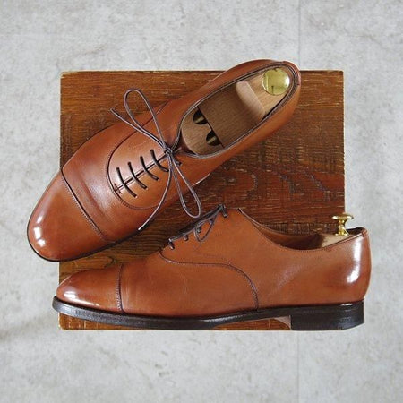 ★エドワードグリーン 6.5E【現行定価¥217,800-★チェルシー/CHELSEA/202ラスト】ストレートチップ/カーフ/茶/EDWARD GREEN★l703