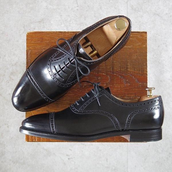 極美品★クロケット&ジョーンズ 8E【貴重★(英)ポールスミス別注/クォーターブローグ】カーフ/黒/メンズ/Crockett&Jones★l718