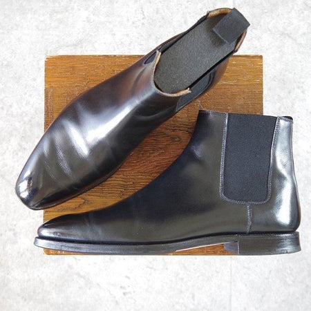 極上★クロケット&ジョーンズ 8.5D【ハンドグレードライン★COWDRAY/337ラスト】サイドゴアブーツ/カーフ/黒/Crockett&Jones★l731