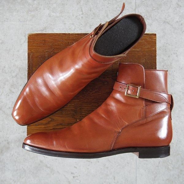 極上★クロケット&ジョーンズ 7D【ハンドグレードライン★JODHPUR/ジョッパーブーツ】カーフ/茶/メンズ/Crockett&Jones★l755