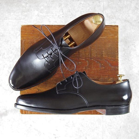 美品★エドワードグリーン UK9.5/US10D【旧工場製★Peal&co/ブルックスブラザーズ別注】プレーントゥ/カーフ/黒/メンズ/EDWARD GREEN★l781