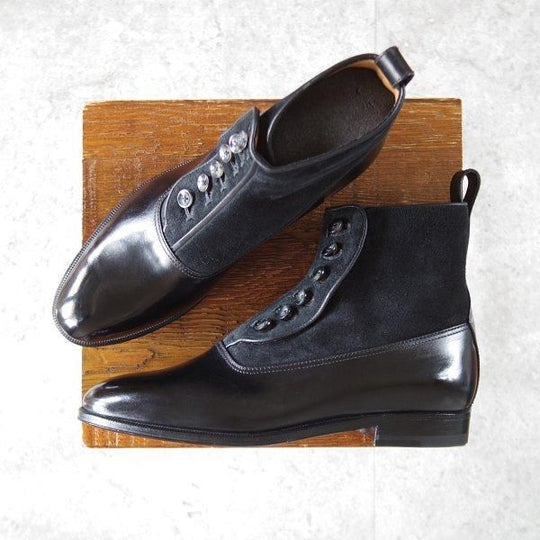 未使用★(伊製)Le Yucca's/レユッカス(レディース) SIZE 38【定価¥157,300-★エンツォ・ボナフェ製/ボタンブーツ】黒★l966