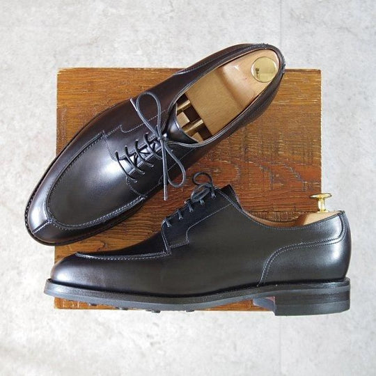 未使用★クロケット&ジョーンズ 7.5E【現行定価10万円以上★ダイナイトソール/KENSINGTON】297ラスト/Uチップ/黒/Crockett&Jones★l988