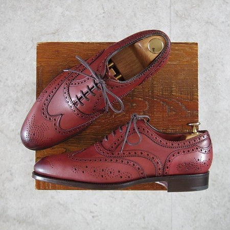 未使用★エドワードグリーン 6D【貴重オーダー品★MTO現価格30万円程度/ファルカーク/FALKIRK】82ラスト/赤茶/EDWARD GREEN★m012