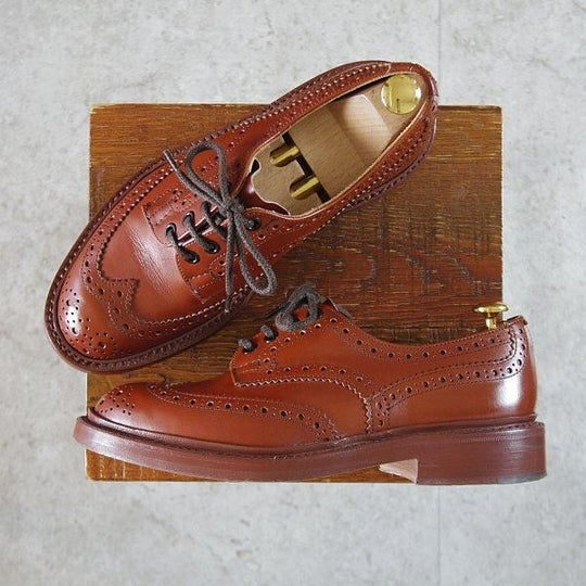 美品★トリッカーズ SIZE 5.5【定価¥121,000-★BOURTON/バートン/マロンアンティーク】カントリーシューズ/短靴/茶/Tricker's★m123
