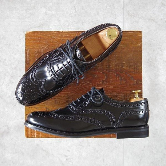 未使用★チャーチ(レディース) SIZE 37.5【定価¥176,000-★バーウッド/BURWOOD WG】ポリッシュドバインダーカーフ/黒/Church's★m191