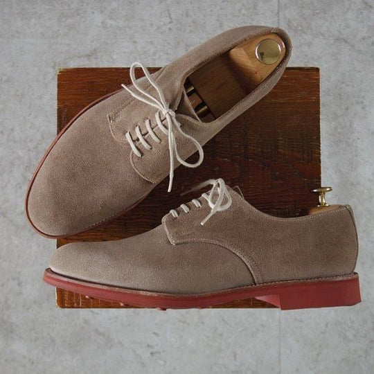 極美品★(英)アルフレッド・サージェント 9D【ダイナイトソール仕様★BEAMS PLUS別注/CAMBRIDGE】プレーントゥ/スエード/薄茶★m369