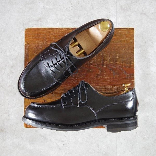 極上★J.M.ウエストン 5E【定価¥168,300-★ゴルフ/GOLF】641/31ラスト/Uチップ/ボックスカーフ/黒/メンズ/Weston/ウェストン★m460
