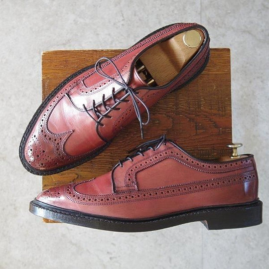 極美品★(米)アレンエドモンズ 8.5E【現行定価10万円程度★MacNeil/マクニール】ロングウイング/赤茶/メンズ/ALLEN EDMONDS★m685