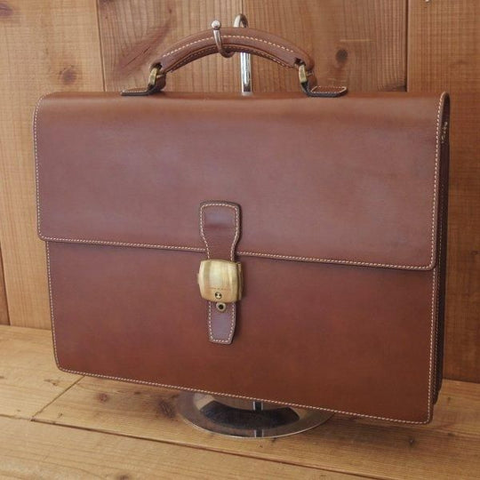 極上★ダンヒル/dunhill【英国製★MADE IN ENGLAND/ブリーフケース】レザー/メンズ/ビジネス/バッグ/茶/革/鞄★N5957