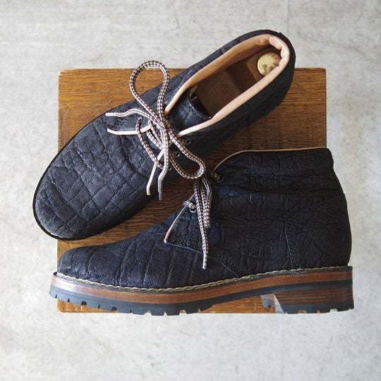 未使用★(伊)F.LLIジャコメッティ SIZE 41【定価¥209,000-★象革/エレファントレザー/マルモラーダ】FG193/黒/Giacometti★m734