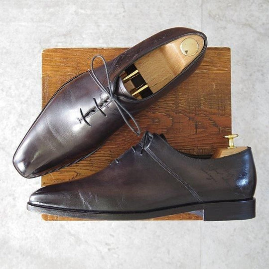 極美品★(仏)ベルルッティ SIZE 8.5【定価¥309,100- ★ALESSANDRO Scars Demesure/アレッサンドロ/スカーズ】黒/Berluti★m746