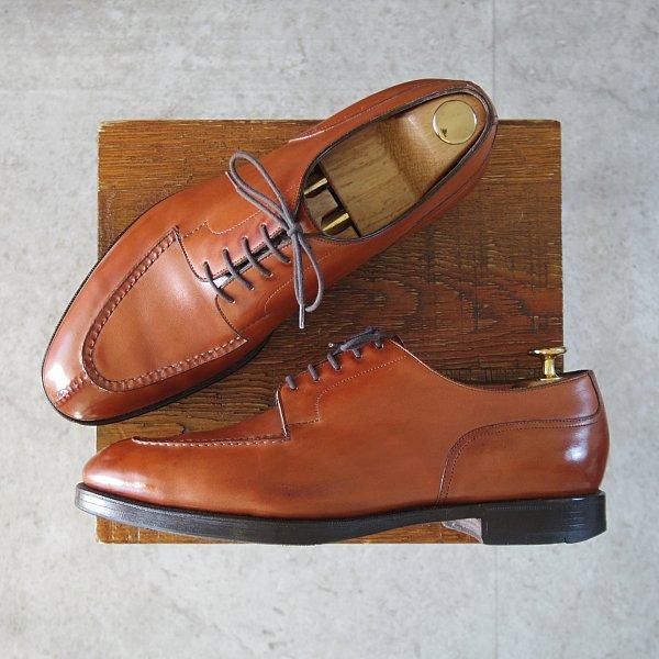 ★エドワードグリーン 7.5E【現行定価¥273,900-★DOVER/ドーバー/202ラスト】Uチップ/カーフ/茶/チェスナット/EDWARD GREEN★m813