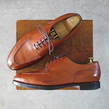 ★エドワードグリーン 7.5E【現行定価¥273,900-★DOVER/ドーバー/202ラスト】Uチップ/カーフ/茶/チェスナット/EDWARD GREEN★m813