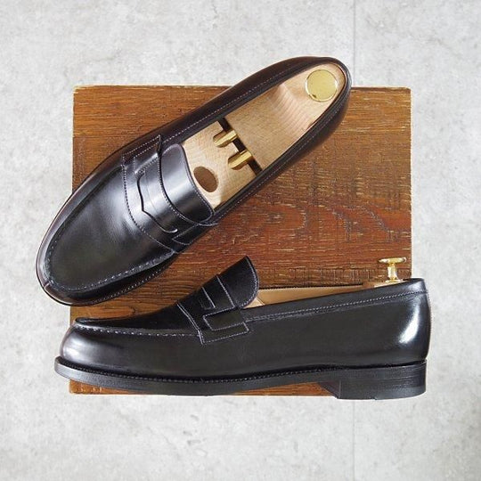 美品★J.M.ウエストン 6.5C【定価¥151,800-★180/コインローファー】41ラスト/ボックスカーフ/黒/Weston/ウェストン★m841