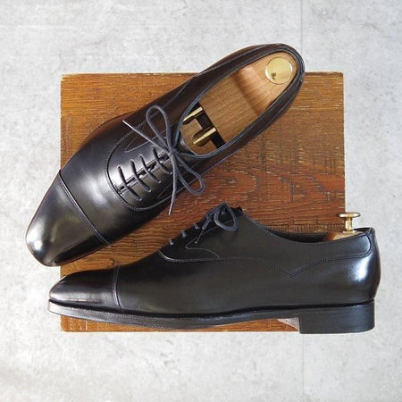 美品★エドワードグリーン 8D【現行定価20万円以上★HEATH/バーニーズNY別注】888ラスト/ストレートチップ/カーフ/黒/EDWARD GREEN★m859