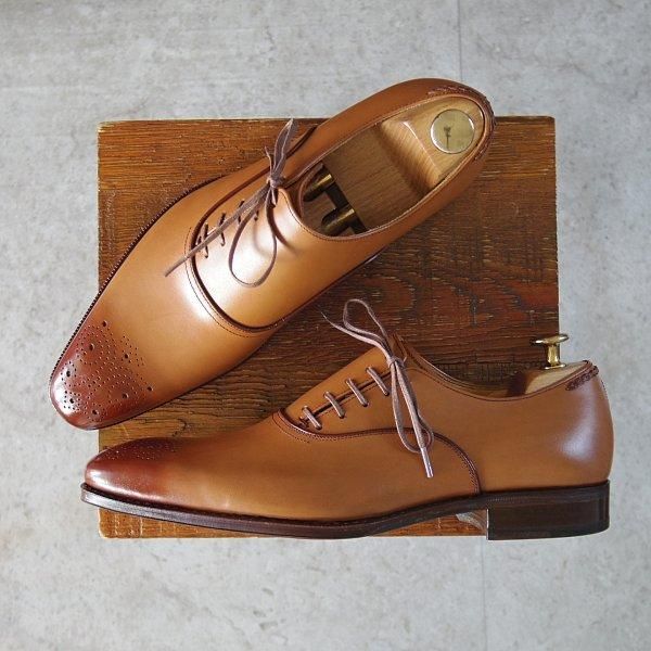 未使用★ユニオンインペリアル SIZE 7【ハンドソーンウェルテッド製法★サイドレース/U1104】カーフ/茶/メンズ/Union Imperial★m868