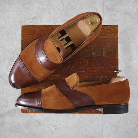 使用数回★エドワードグリーン 8.5E【現行定価20万円以上★ROCHESTER/ロチェスター/184ラスト】ローファー/濃茶×茶/EDWARD GREEN★m905