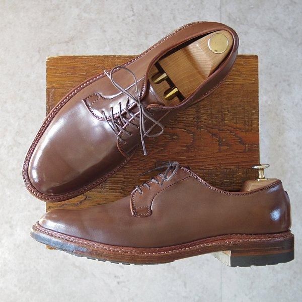 極美品★オールデン 9D【貴重★ラベロ色/コードバン/(ハワイ)Leather Soul別注】99020C/バリーラスト/プレーントゥ/茶/ALDEN★m953