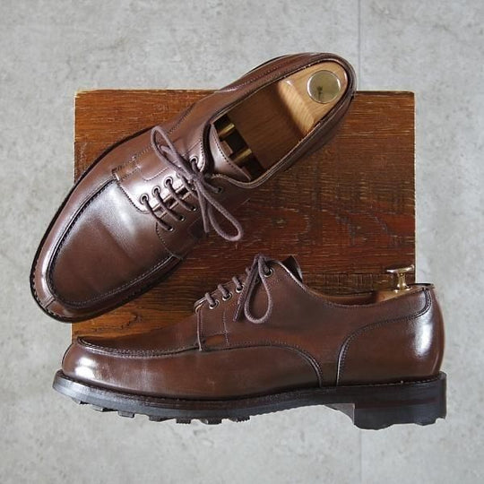 美品★クロケット&ジョーンズ 7E【リッジウェイソール仕様★WEXFORD/ウェクスフォード】371ラスト/Uチップ/濃茶/Crockett&Jones★n034