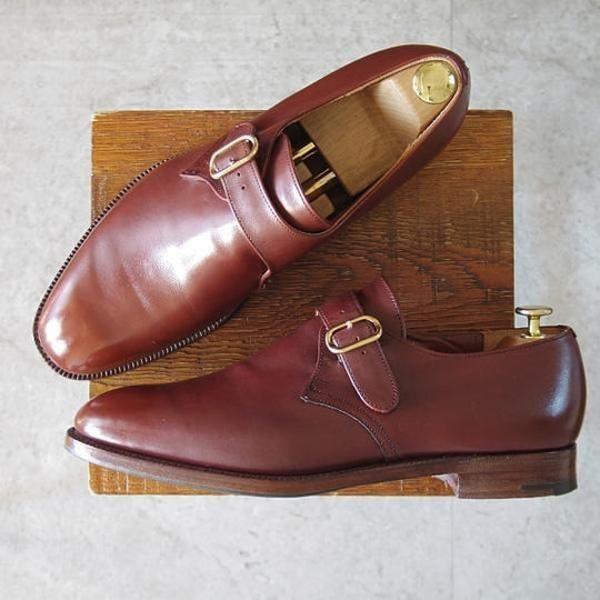 極美品★チャーチ 95F/UK9.5【貴重★旧チャーチ最上級/Masterclass/73ラスト】ビームス別注/モンクストラップ/カーフ/茶/Church's★n073