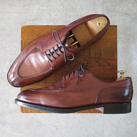 極上★エドワードグリーン 9.5E【現行定価¥294,800-★DOVER/ドーバー/32ラスト】スキンステッチ/Uチップ/赤茶/EDWARD GREEN★n074