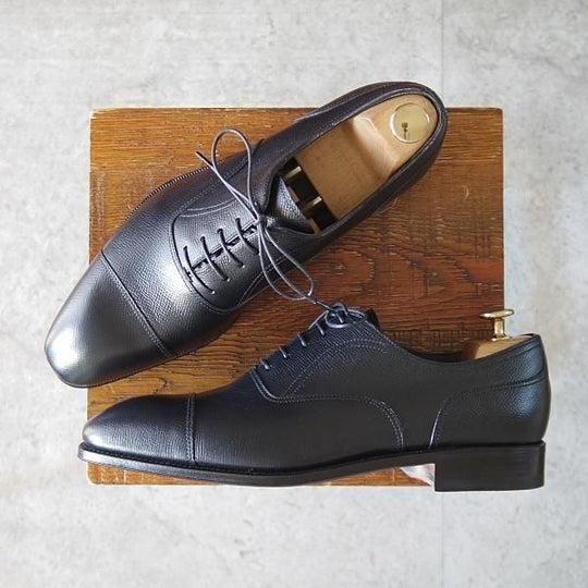 ほぼ未使用★(スペイン製)カルミナ SIZE 7【定価¥79,200-★ストレートチップ/80286】グレインレザー/黒/CARMINA★n077