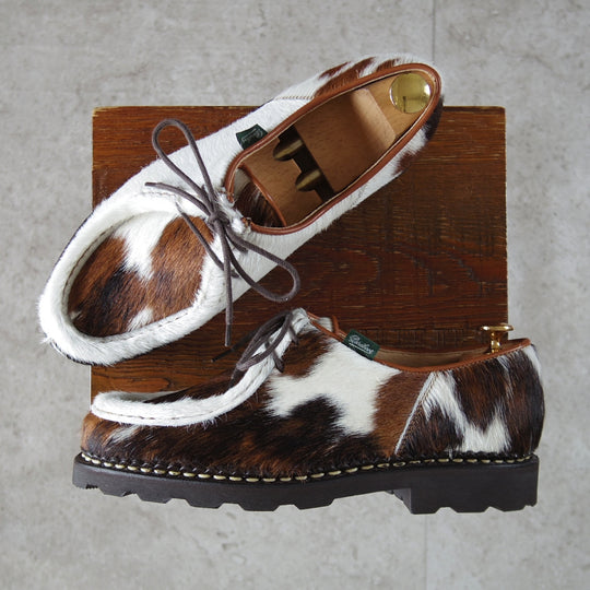 未使用★パラブーツ SIZE 41【定価¥96,800-★ハラコ仕様/MICHAEL/ミカエル】チロリアンシューズ/POILS VACHE/Paraboot★n946