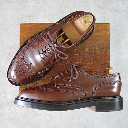 極上★J.M.ウエストン 7.5D【現行定価¥275,000-★590/トリプルソールダービー】25ラスト/フルブローグ/タン/茶/Weston/ウェストン★n449