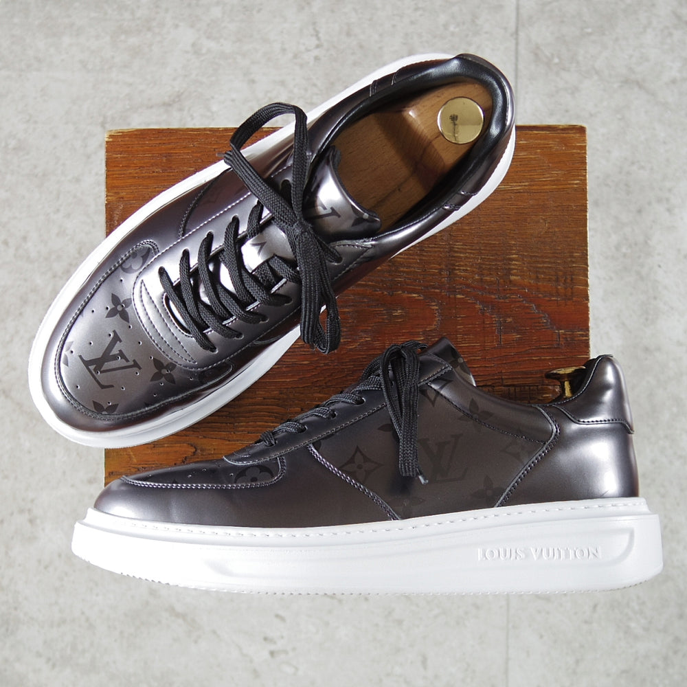 極美品★ルイ・ヴィトン SIZE 7.5【モノグラム柄★ビバリーヒルズライン/スニーカー】メタリック/メンズ/LOUIS VUITTON★n980
