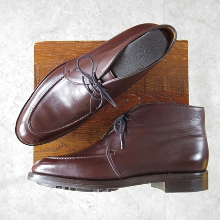 極美品★ジョンロブ 7.5E【定価¥216,000-★WAREHAM/ウォレハム/8695Bラスト】チャッカブーツ/ケンダルカーフ/濃茶/JOHN LOBB★n476