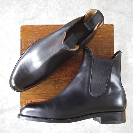 極美品★J.M.ウエストン 7.5D【現行定価¥198,000-★サイドゴアブーツ/705】39ラスト/ボックスカーフ/黒/メンズ/Weston/ウェストン★n477