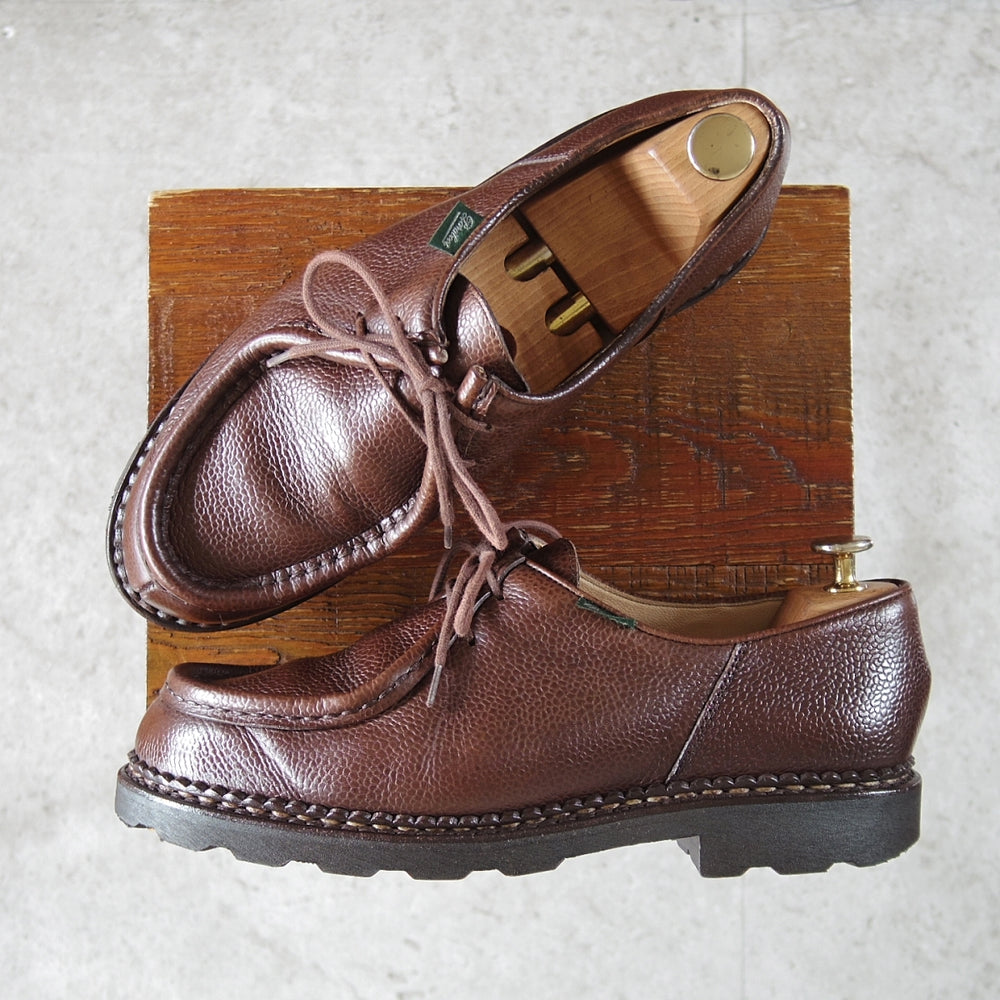 極上★パラブーツ SIZE 41【定価¥94,600-★ミカエル/MICHAEL】チロリアンシューズ/グレインレザー/EBENE/濃茶/Paraboot★n987