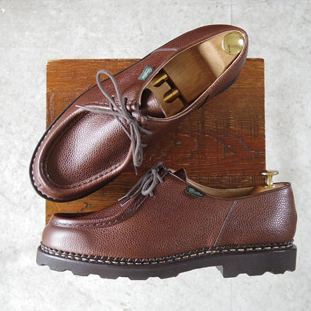 未使用★パラブーツ SIZE 43【定価¥94,600-★ミカエル/MICHAEL】チロリアンシューズ/グレインレザー/EBENE/濃茶/Paraboot★n991