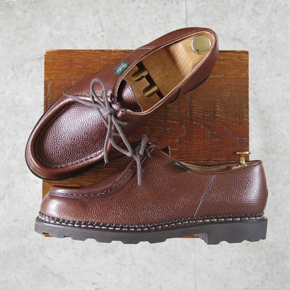 未使用★パラブーツ SIZE 41【定価¥94,600-★ミカエル/MICHAEL】チロリアンシューズ/グレインレザー/EBENE/濃茶/Paraboot★o008