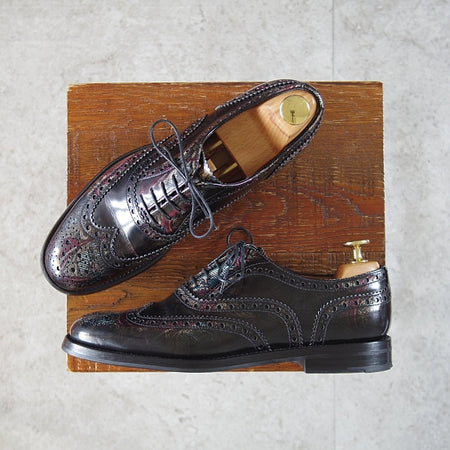 極上★チャーチ(レディース) SIZE 36.5【モデル定価¥176,000-★フラワープリント仕様/BURWOOD WG】バーウッド/Church's★n512