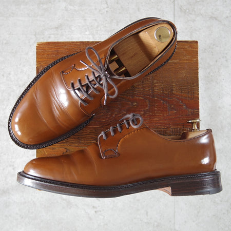 美品★チャーチ 85F/UK8.5【現行定価¥192,500-★SHANNON/シャノン】103ラスト/プレーントゥ/サンダルウッド/茶/メンズ/Church's★o023
