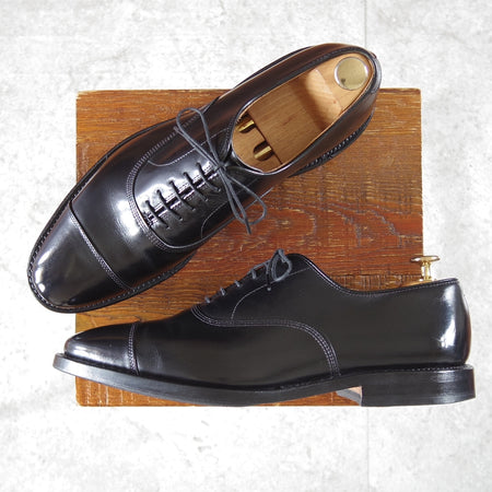 極上★(米)アレンエドモンズ 9D【現行定価¥132,000-★パークアベニュー/Park Avenue】ストレートチップ/カーフ/黒/ALLEN EDMONDS★o032