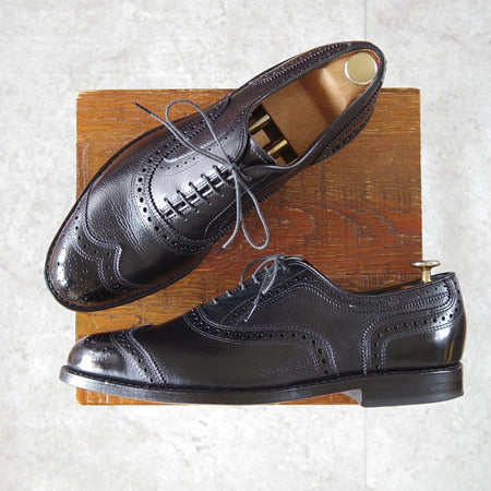 極上★(米)アレンエドモンズ 8.5E【現行定価13万円程度★Hamptons/ショートウイング】グレインレザー/黒/メンズ/ALLEN EDMONDS★o049